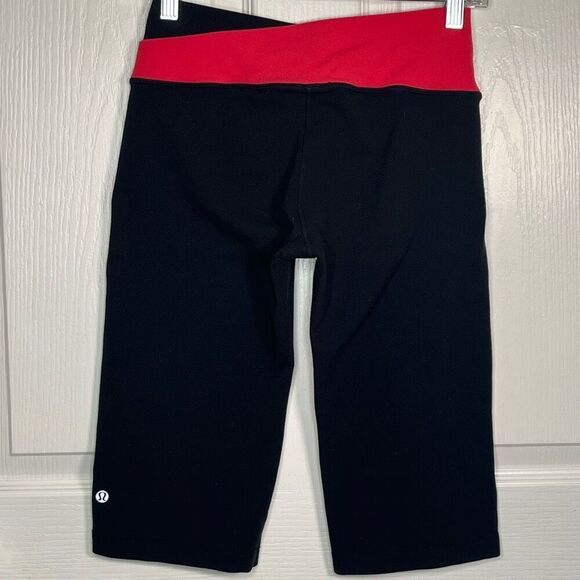 Lululemon Astro Wunder Under Crop Leggings Sz 6 Black Pink Gray - Picture 5 of 12